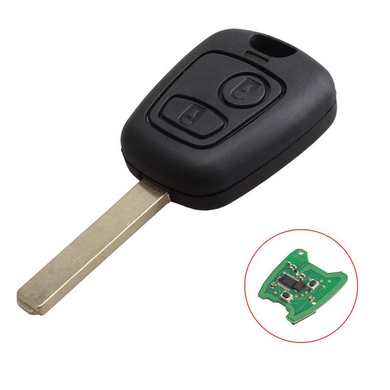 433,92 MHz 2 botones Flip Key Car Remote Smart Key Fob con Balde para Peugeot 307